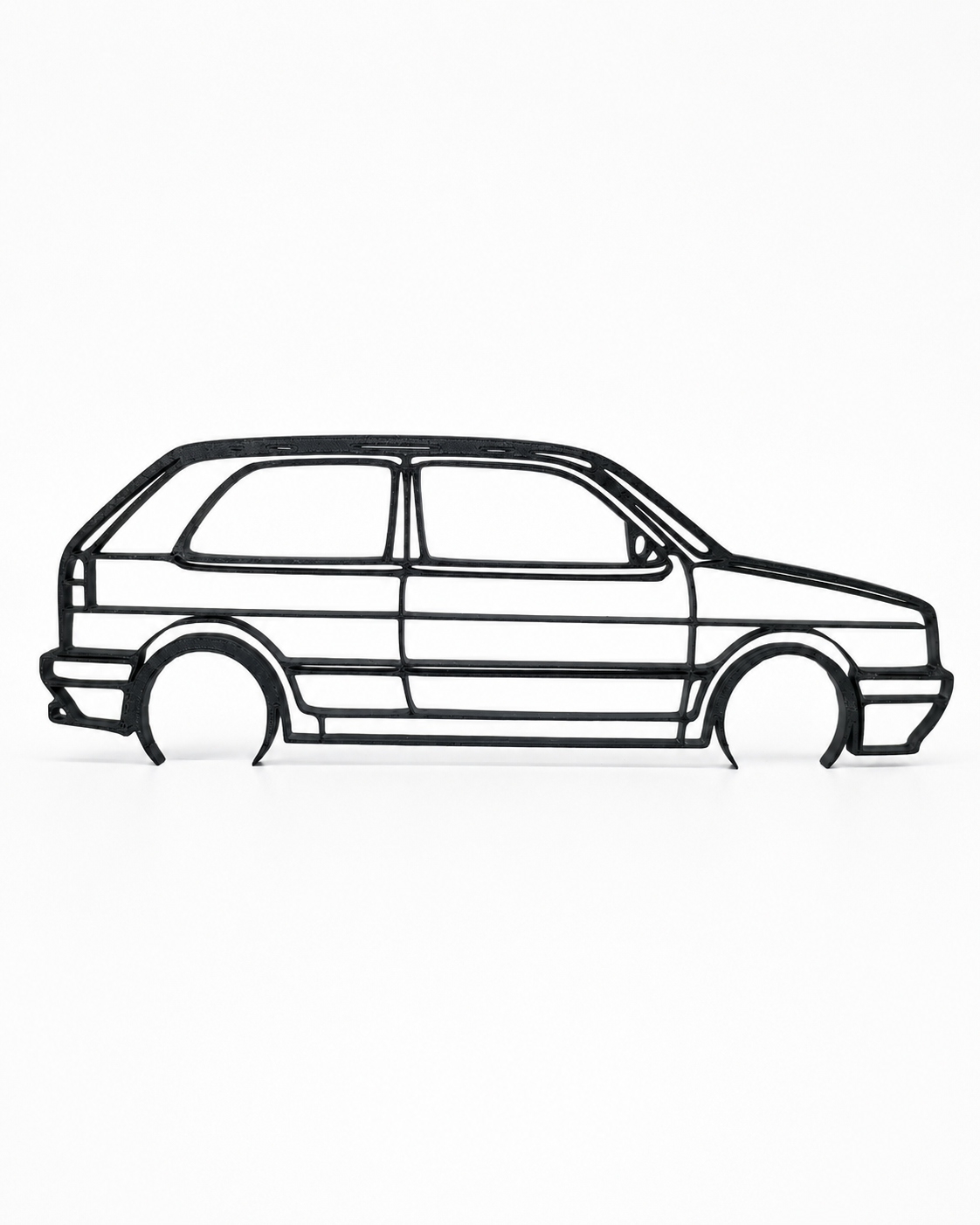 Volkswagen Golf Mk2 GTI 3D Printed Wall Art – Classic VW Garage & Man Cave Decor