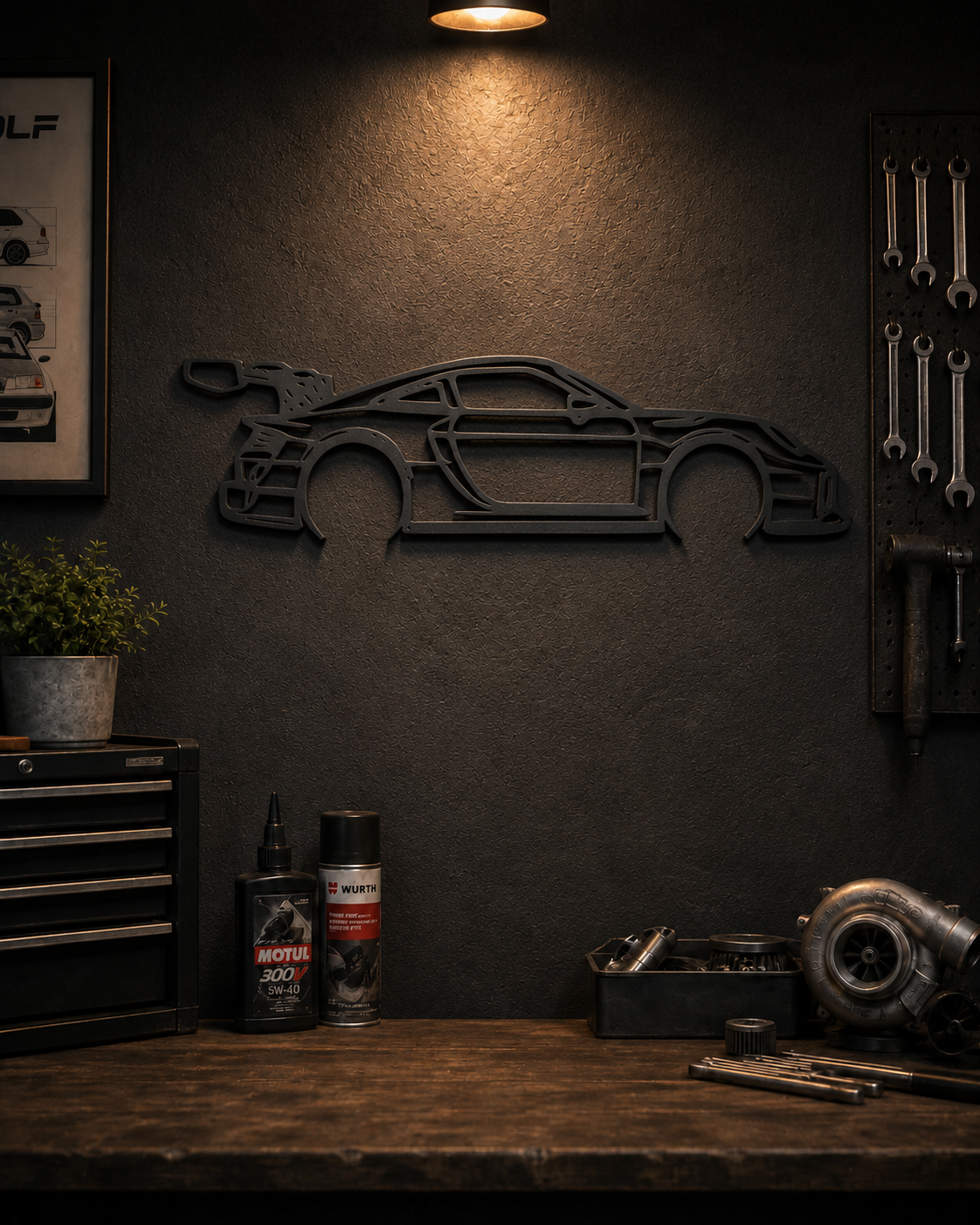 Porsche 911 GT2 RS Clubsport 3D Printed Wall Art, Racing Car Decor, Car Lover Gift
