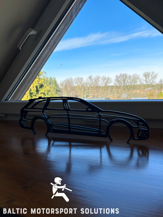 Audi RS4 Avant 2020 Silhouette 3D Printed Wall Art