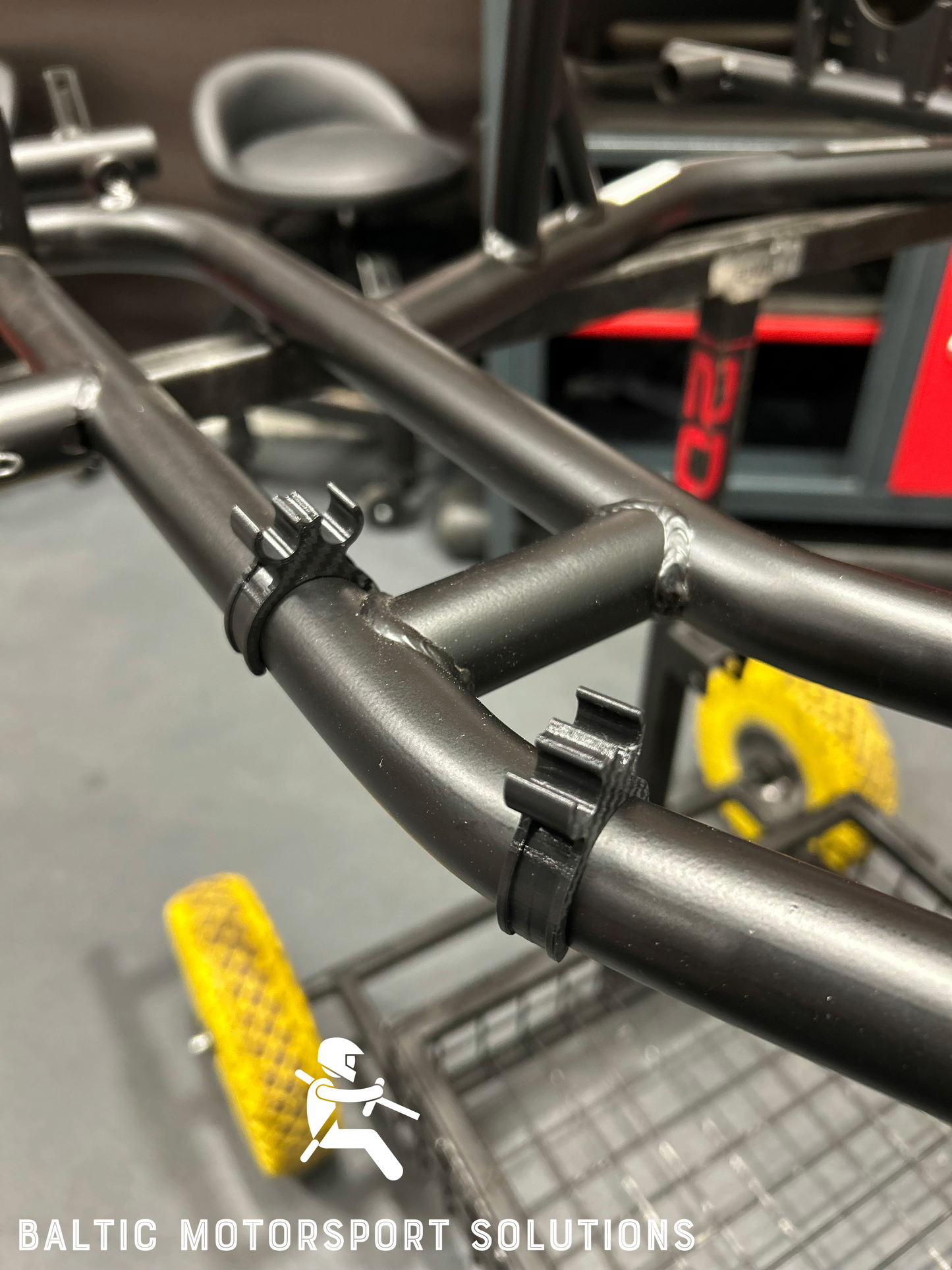 Go Kart Double Fuel Line Clamp For 28, 30, 32mm Chassis