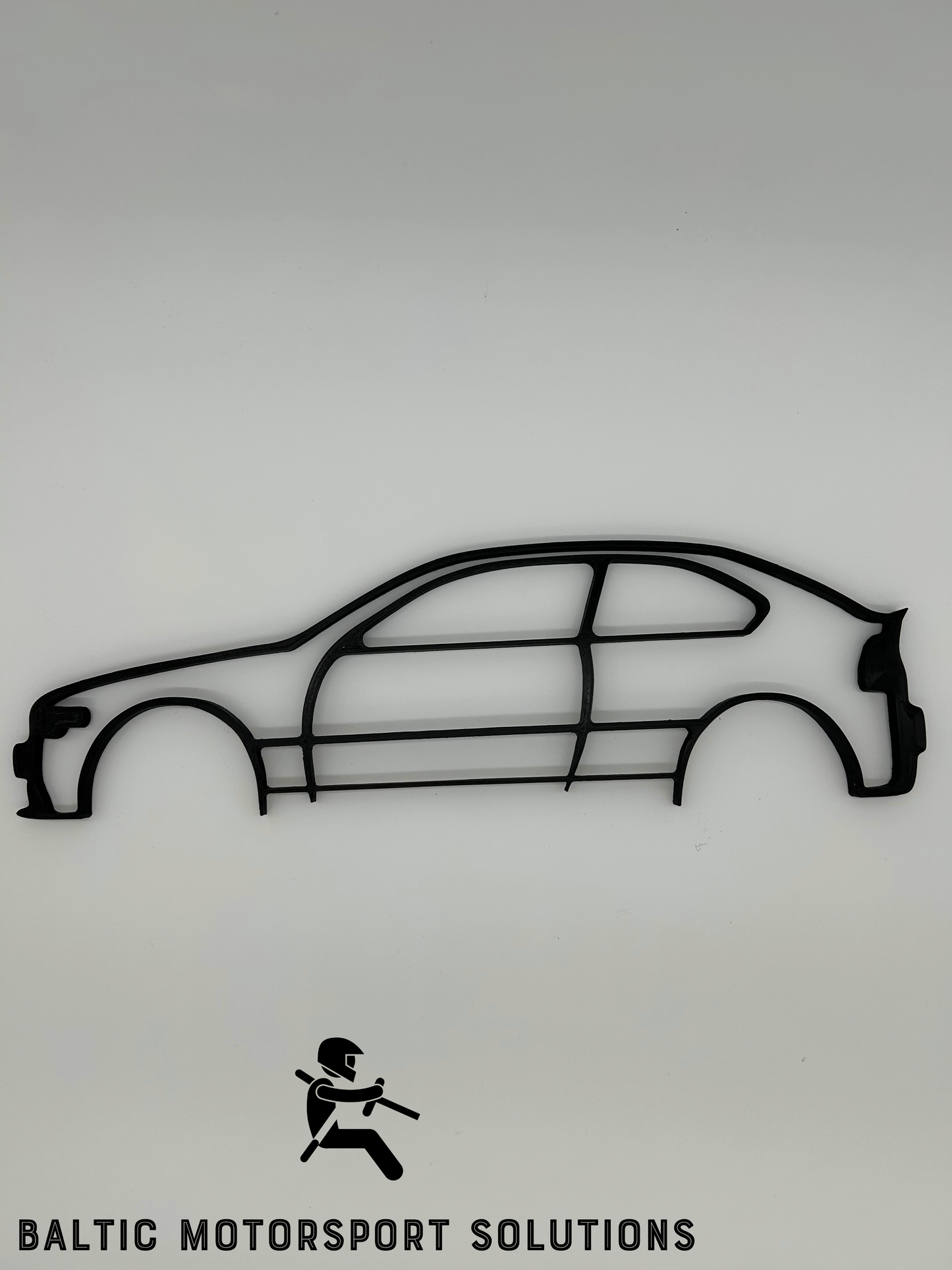 BMW E46 Compact Silhouette 3D Printed Wall Art