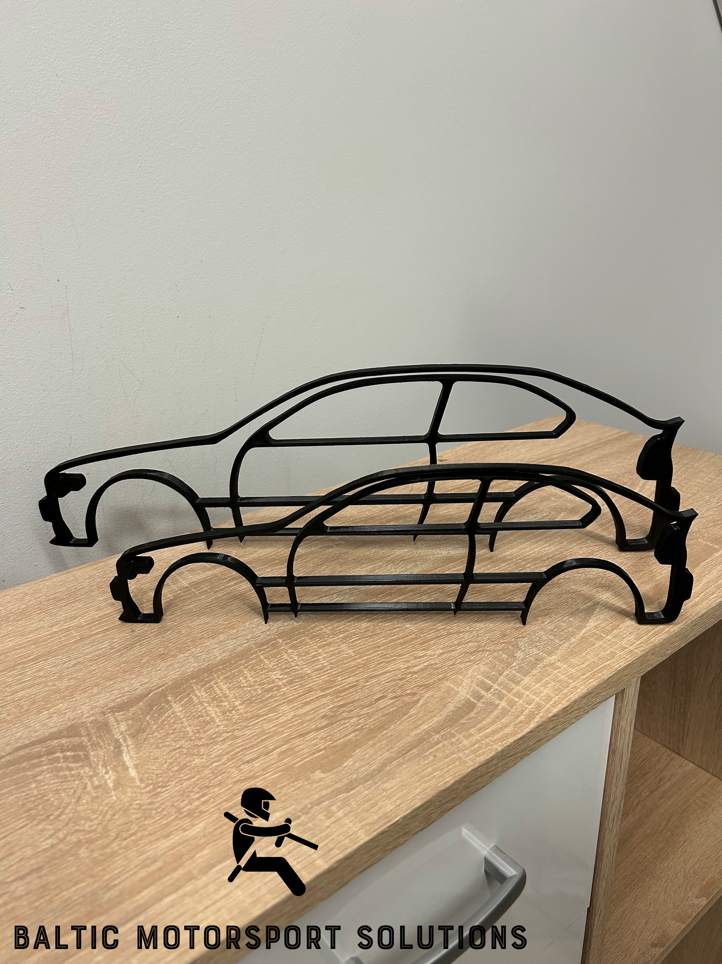 BMW E46 Compact Silhouette 3D Printed Wall Art