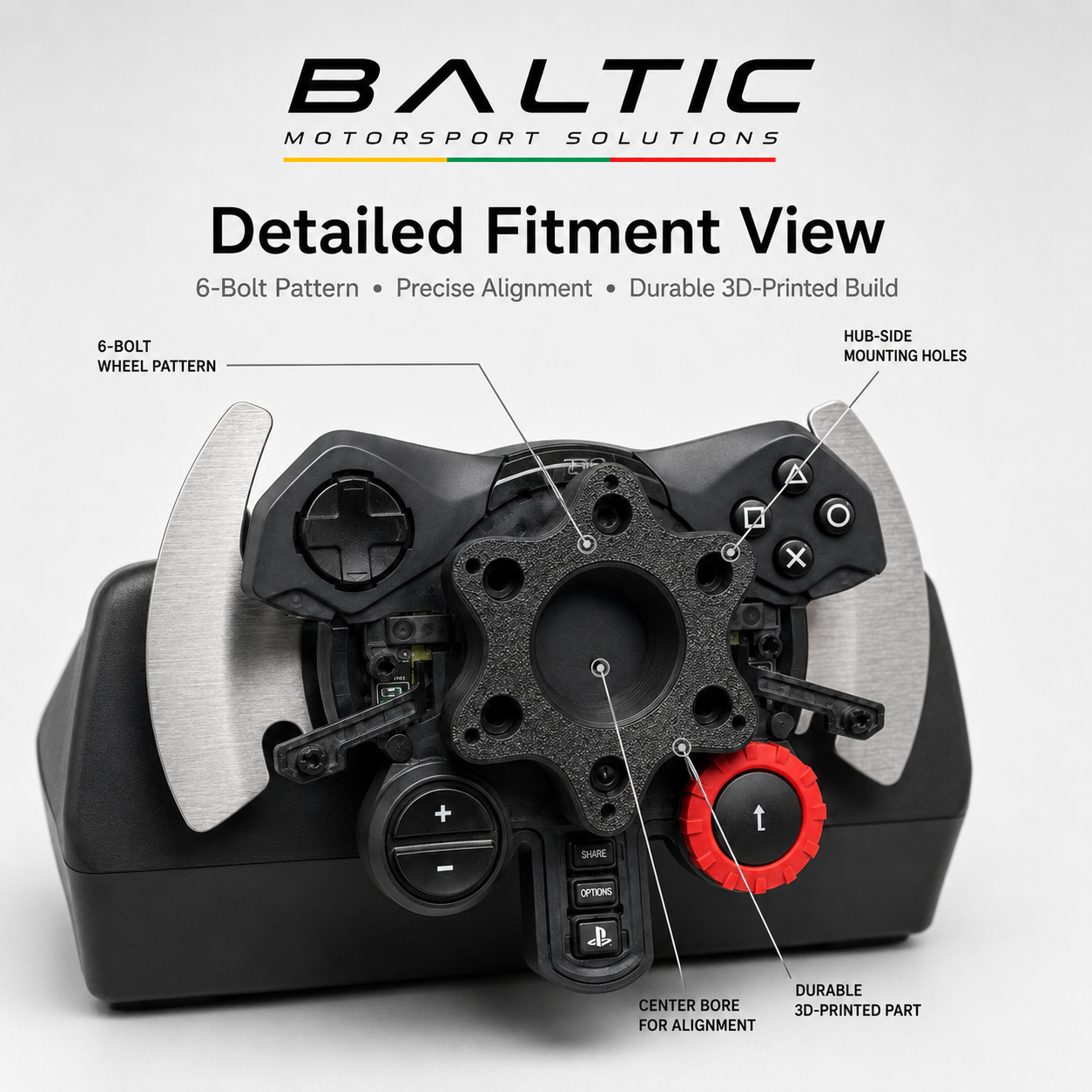 Logitech G27/G29/G290 Wheel adaptor for 70mm wheels