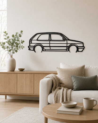 Volkswagen Golf Mk2 GTI 3D Printed Wall Art – Classic VW Garage & Man Cave Decor