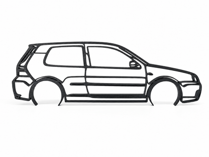 Volkswagen Golf Mk4 R32 3D Printed Wall Art – Classic VW Garage & Man Cave Decor