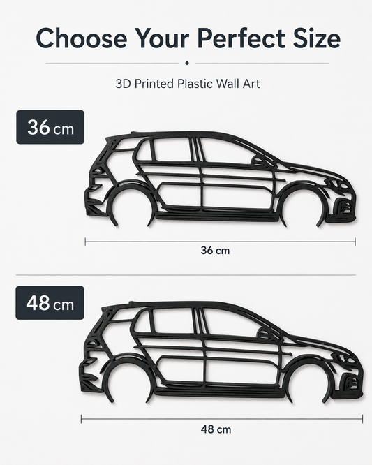 Volkswagen Golf Mk7 GTI 3D Printed Wall Art – VW Garage & Man Cave Decor