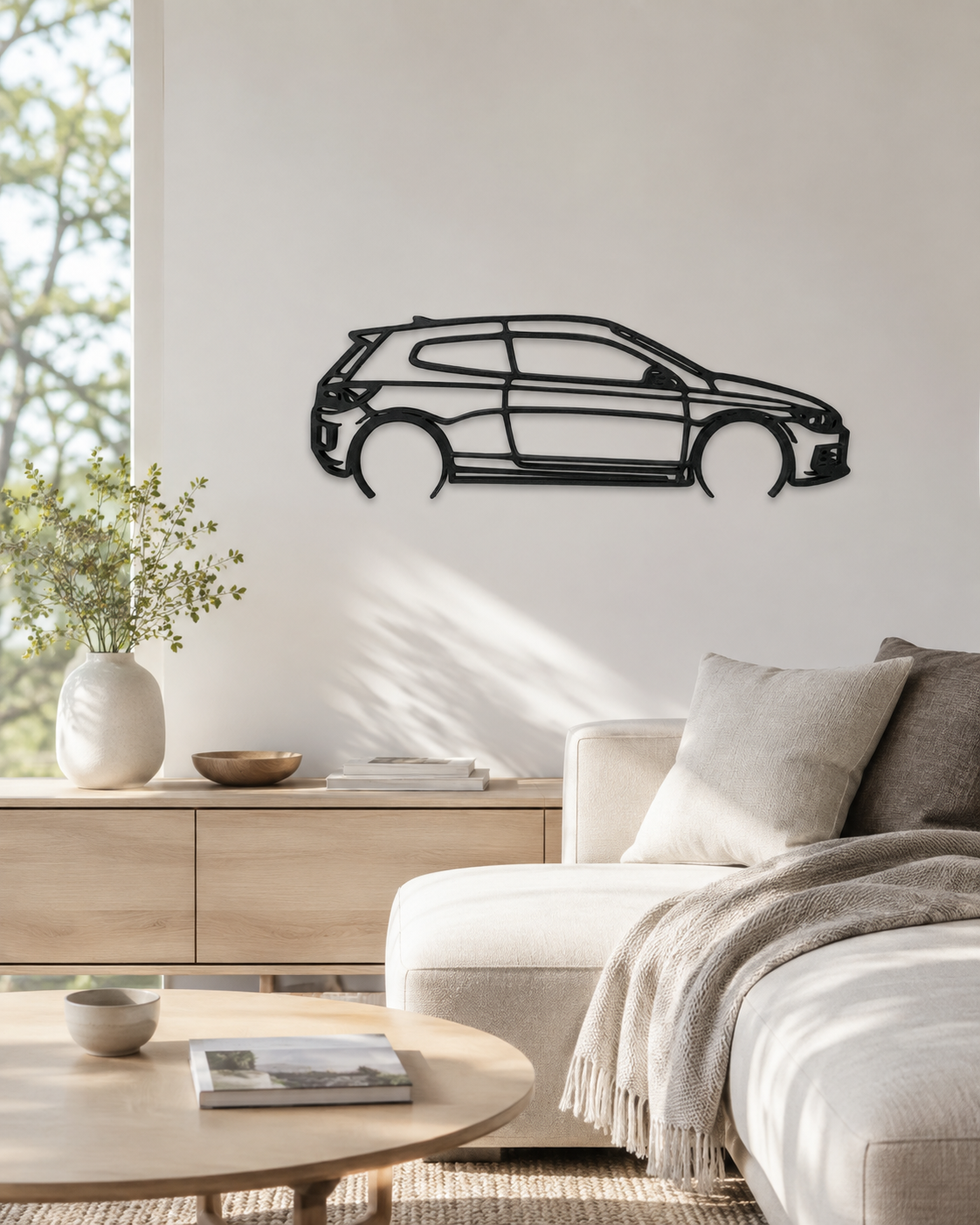 Volkswagen Scirocco 3D Printed Wall Art – VW Garage & Man Cave Decor
