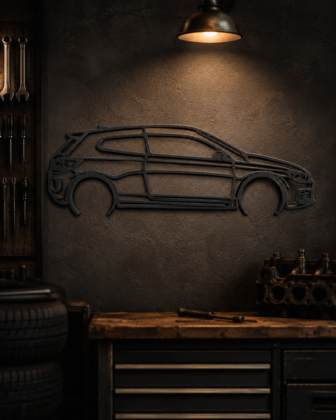 Volkswagen Scirocco 3D Printed Wall Art – VW Garage & Man Cave Decor