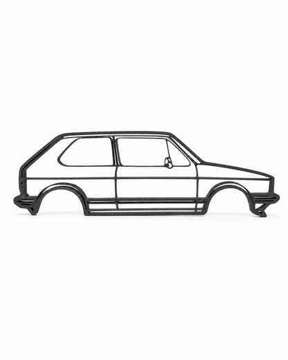 Volkswagen Golf Mk1 3D Printed Wall Art – Classic VW Garage & Man Cave Decor