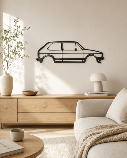 Volkswagen Golf Mk1 3D Printed Wall Art – Classic VW Garage & Man Cave Decor