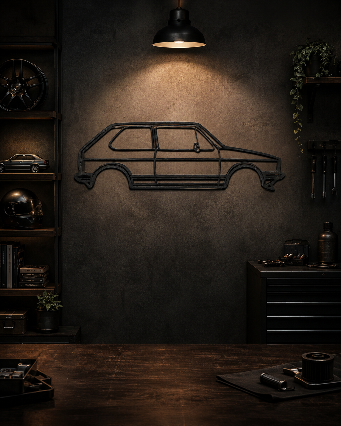Volkswagen Golf Mk1 3D Printed Wall Art – Classic VW Garage & Man Cave Decor