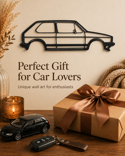 Volkswagen Golf Mk1 3D Printed Wall Art – Classic VW Garage & Man Cave Decor