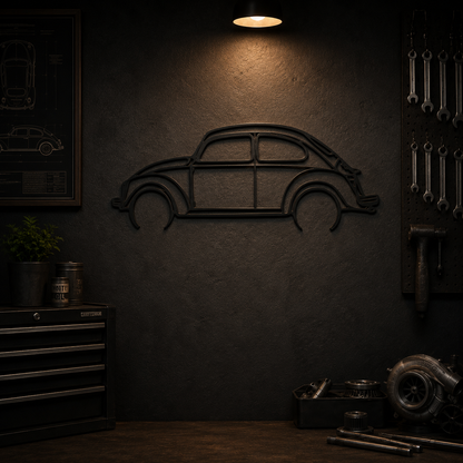 Volkswagen Beetle 3D Printed Wall Art, Classic VW Car Decor, Car Lover Gift