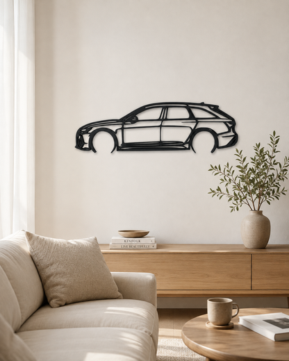 Audi RS6 2022 3D Printed Wall Art, C8 Avant Car Decor, Car Lover Gift