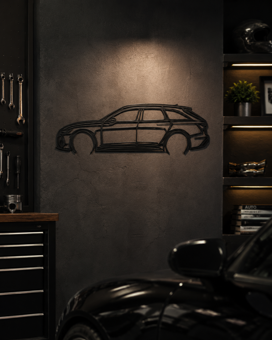 Audi RS6 2022 3D Printed Wall Art, C8 Avant Car Decor, Car Lover Gift