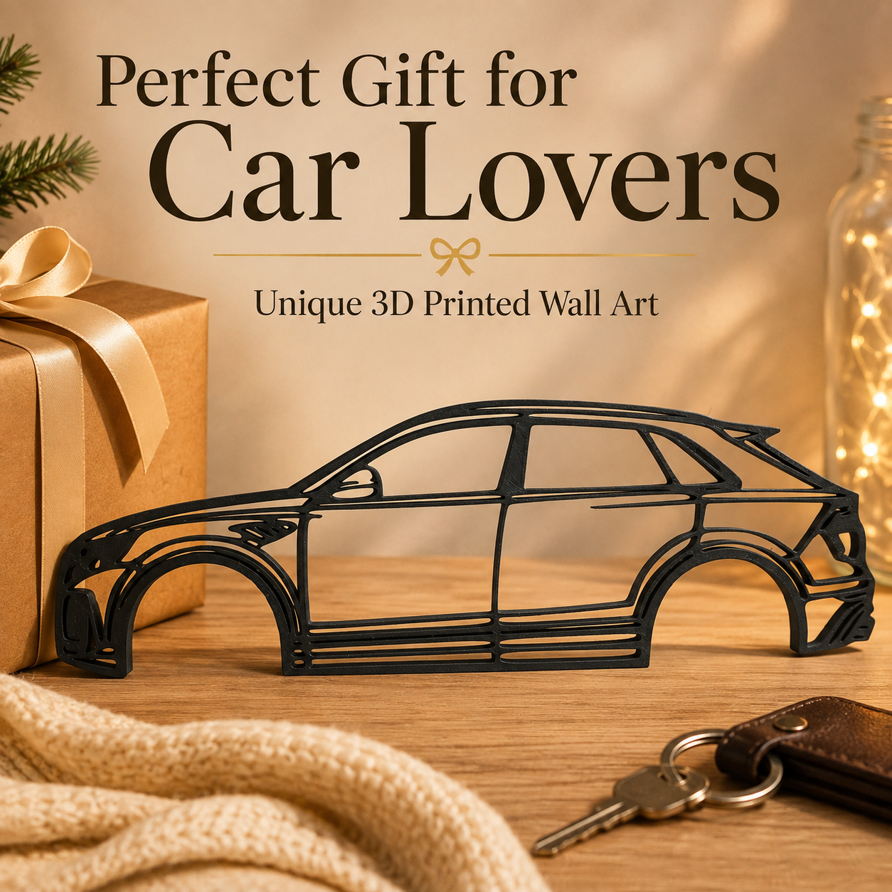 Audi Q8 ABT 3D Printed Wall Art, SUV Car Decor, Car Lover Gift