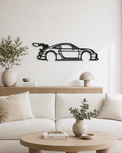 Porsche 911 GT2 RS Clubsport 3D Printed Wall Art, Racing Car Decor, Car Lover Gift