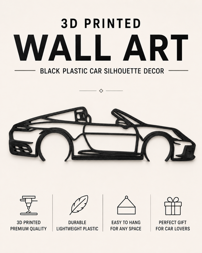 Porsche 911 Targa 2022 3D Wall Art, Sports Car Decor, Car Lover Gift
