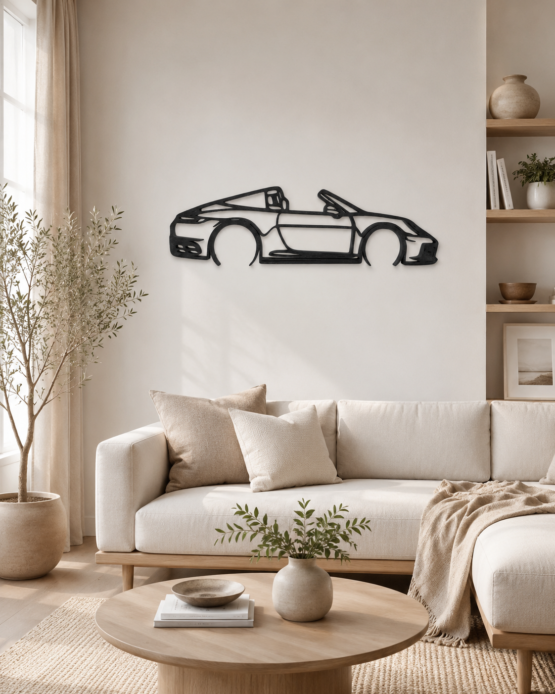 Porsche 911 Targa 2022 3D Wall Art, Sports Car Decor, Car Lover Gift