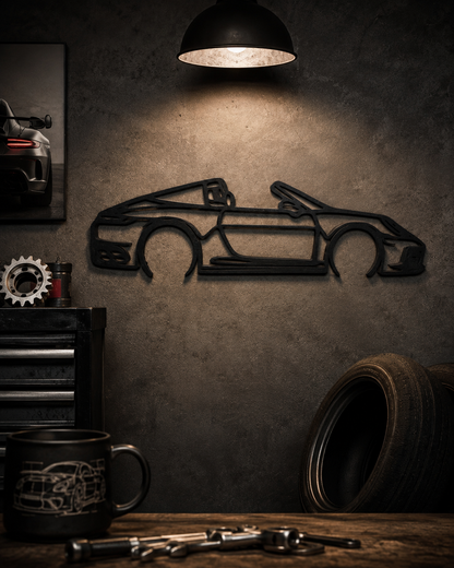 Porsche 911 Targa 2022 3D Wall Art, Sports Car Decor, Car Lover Gift