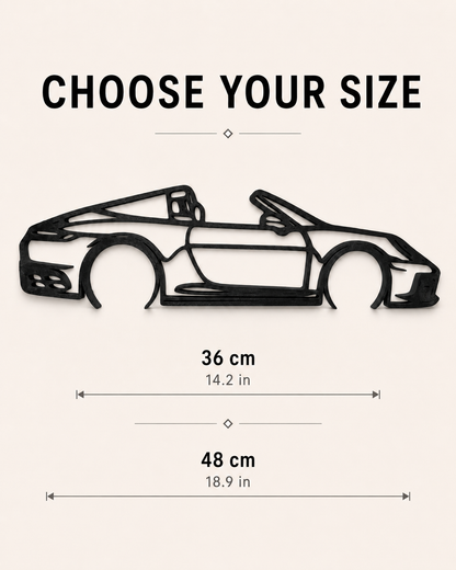 Porsche 911 Targa 2022 3D Wall Art, Sports Car Decor, Car Lover Gift
