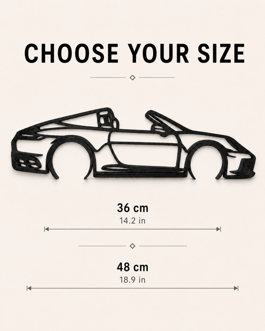 Porsche 911 Targa 2022 3D Wall Art, Sports Car Decor, Car Lover Gift