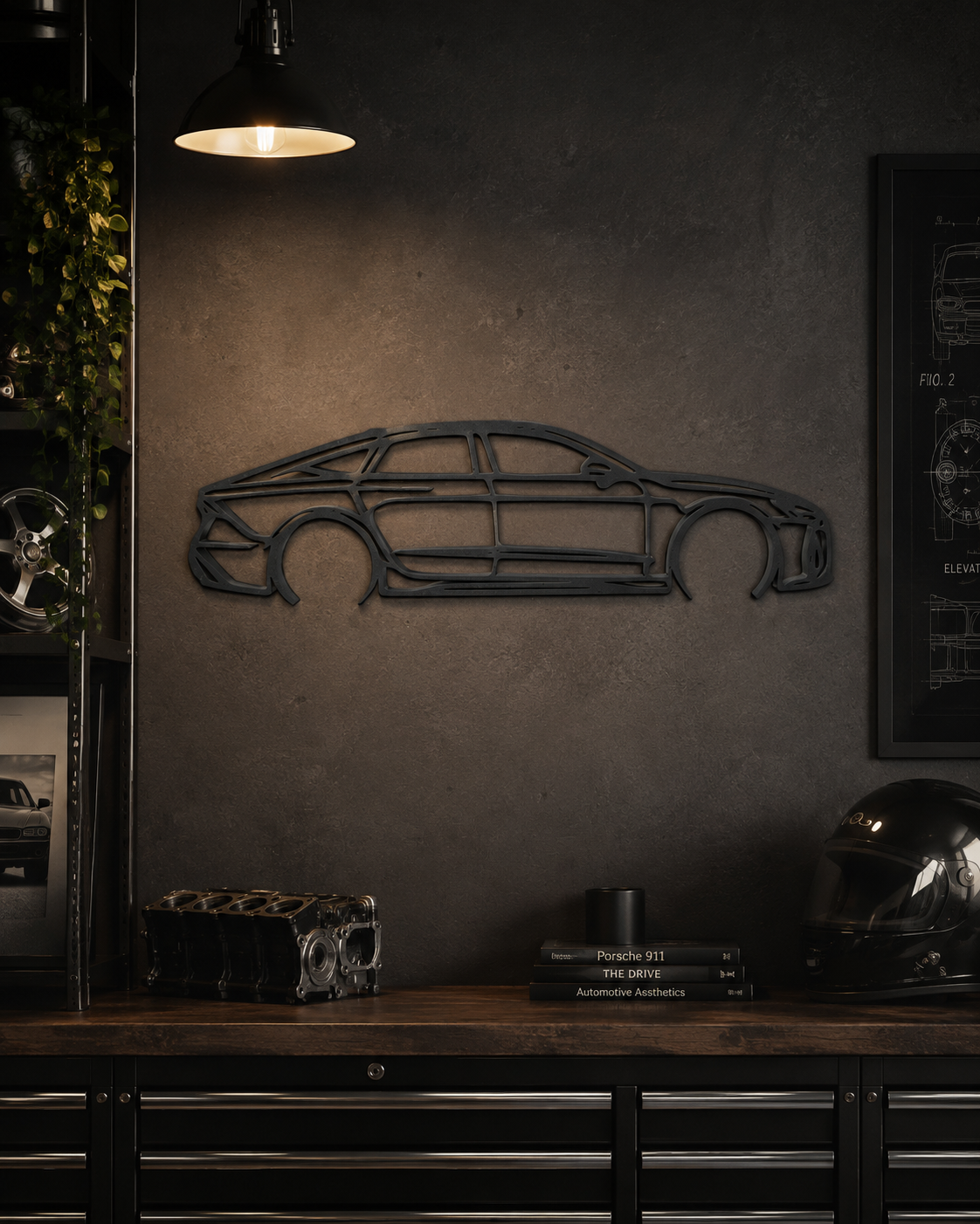 Audi RS7 2021 3D Printed Wall Art, C8 Sportback Car Decor, Car Lover Gift