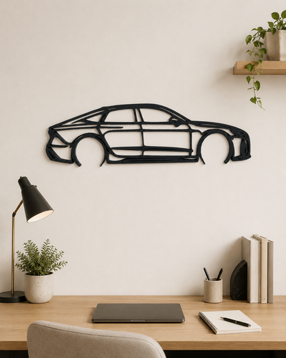 Audi RS7 2021 3D Printed Wall Art, C8 Sportback Car Decor, Car Lover Gift