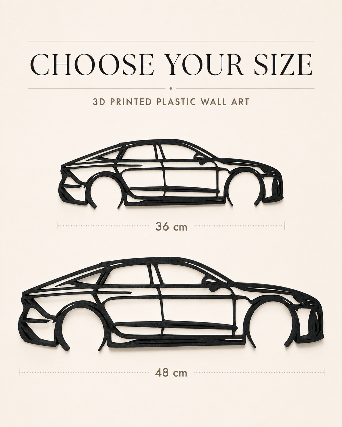 Audi RS7 2021 3D Printed Wall Art, C8 Sportback Car Decor, Car Lover Gift