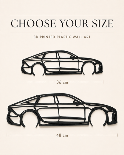 Audi RS7 2021 3D Printed Wall Art, C8 Sportback Car Decor, Car Lover Gift