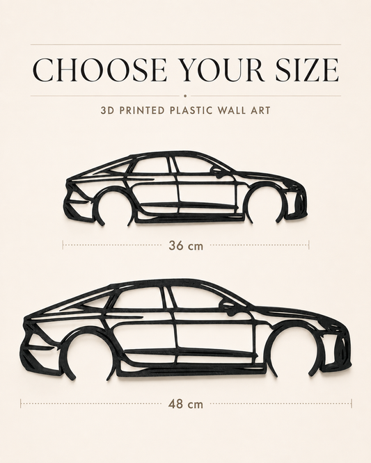 Audi RS7 2021 3D Printed Wall Art, C8 Sportback Car Decor, Car Lover Gift