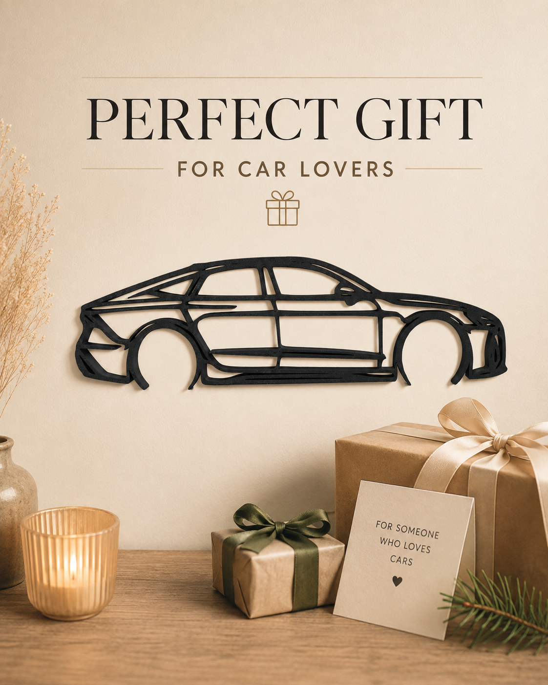 Audi RS7 2021 3D Printed Wall Art, C8 Sportback Car Decor, Car Lover Gift