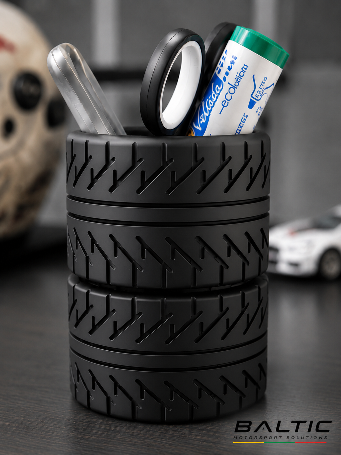 Racing Tire Pencil Case – For Car Lovers & Speed Fans!