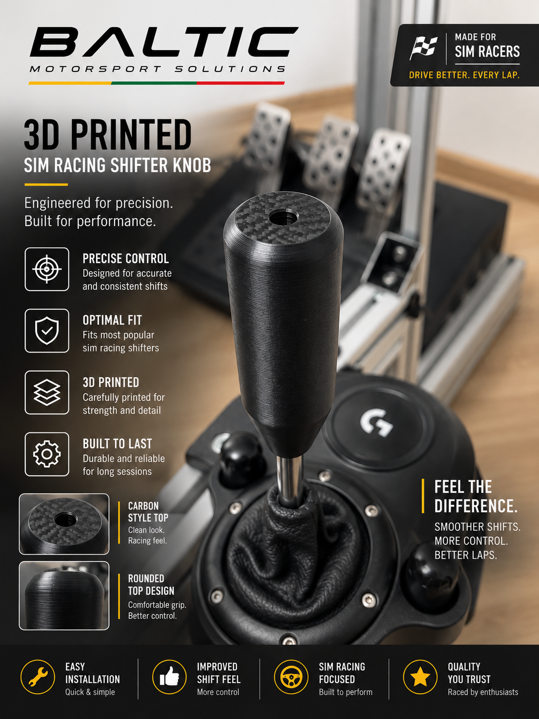 Logitech G27/G29/G290 Shifter Knob