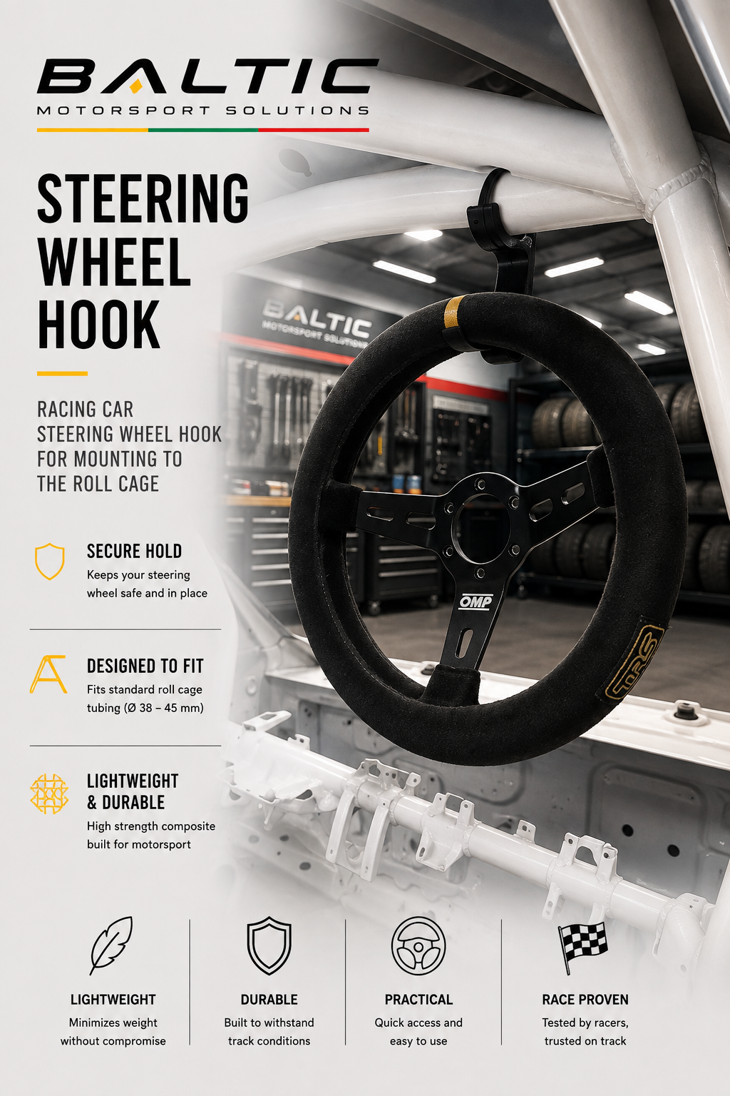 Racing Steering Wheel Hook