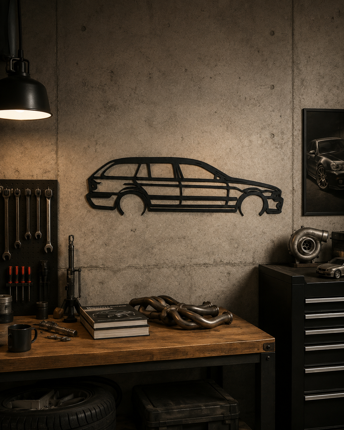 BMW E39 Touring 3D Printed Wall Art – Automotive Garage & Man Cave Decor