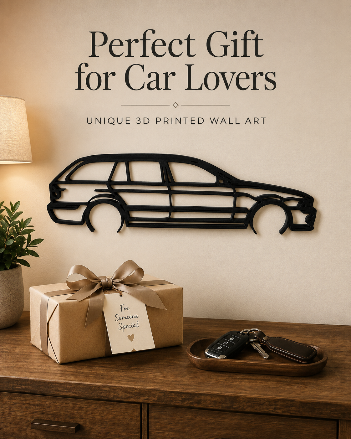 BMW E39 Touring 3D Printed Wall Art – Automotive Garage & Man Cave Decor