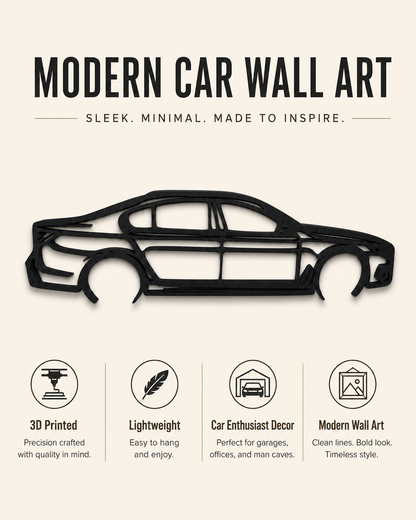 BMW 7 Series G12 2018 3D Printed Wall Art – Automotive Garage & Man Cave Decor