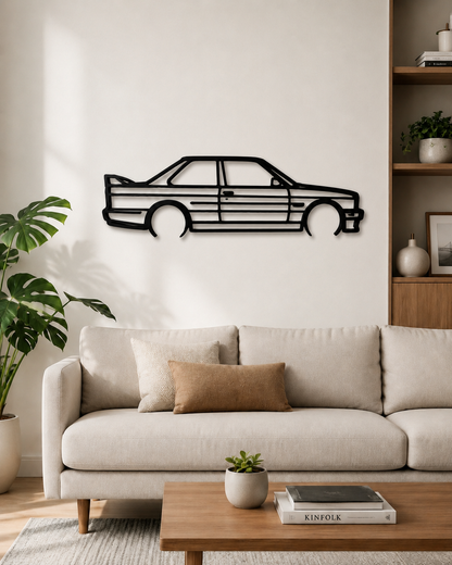 BMW M3 E30 3D Printed Wall Art – Classic Automotive Garage & Man Cave Decor