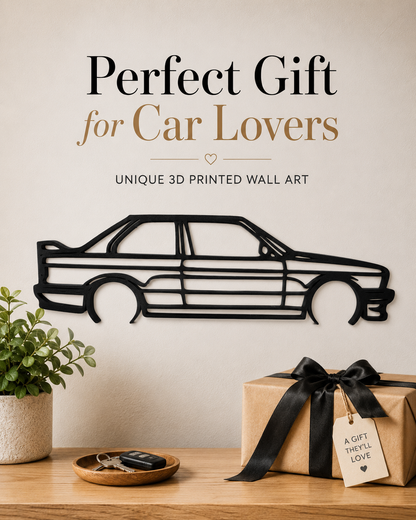 BMW M3 E30 3D Printed Wall Art – Classic Automotive Garage & Man Cave Decor