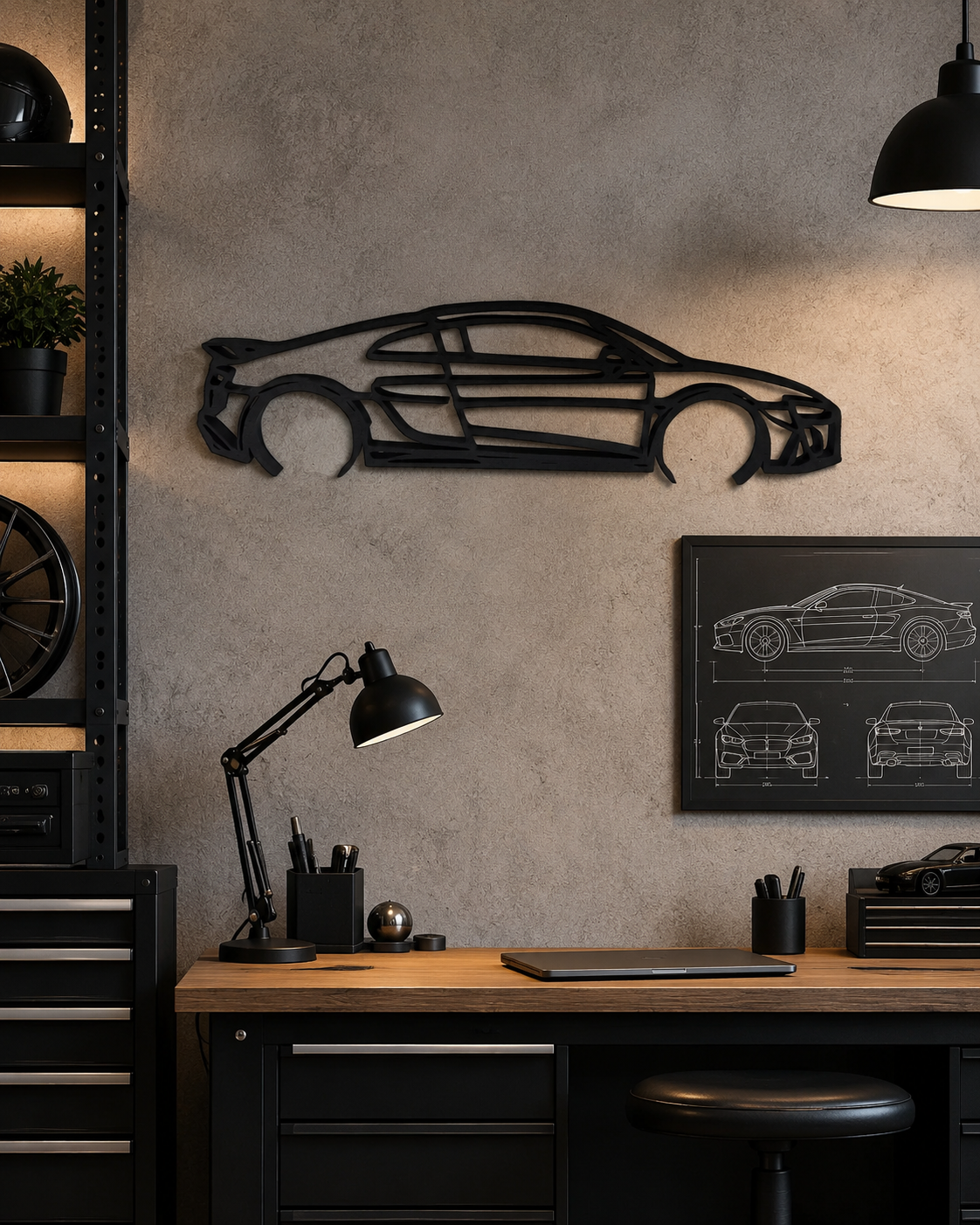 Audi R8 3D Printed Wall Art – Supercar Garage & Man Cave Decor