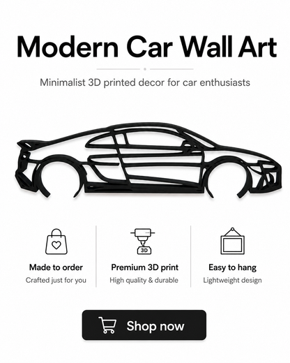Audi R8 3D Printed Wall Art – Supercar Garage & Man Cave Decor