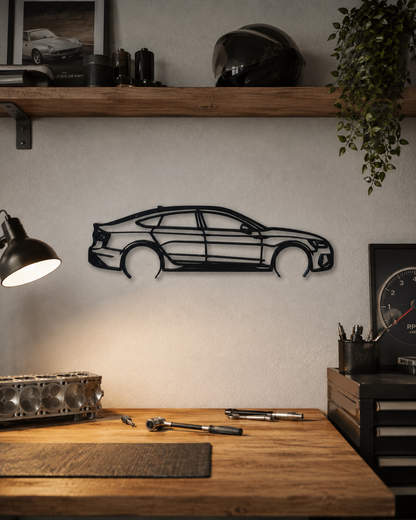 Audi RS5 SportBack 2022 Silhouette 3D Printed Wall Art