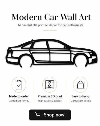 Audi A6 4F C6 2006 3D Printed Wall Art – Automotive Garage & Man Cave Decor