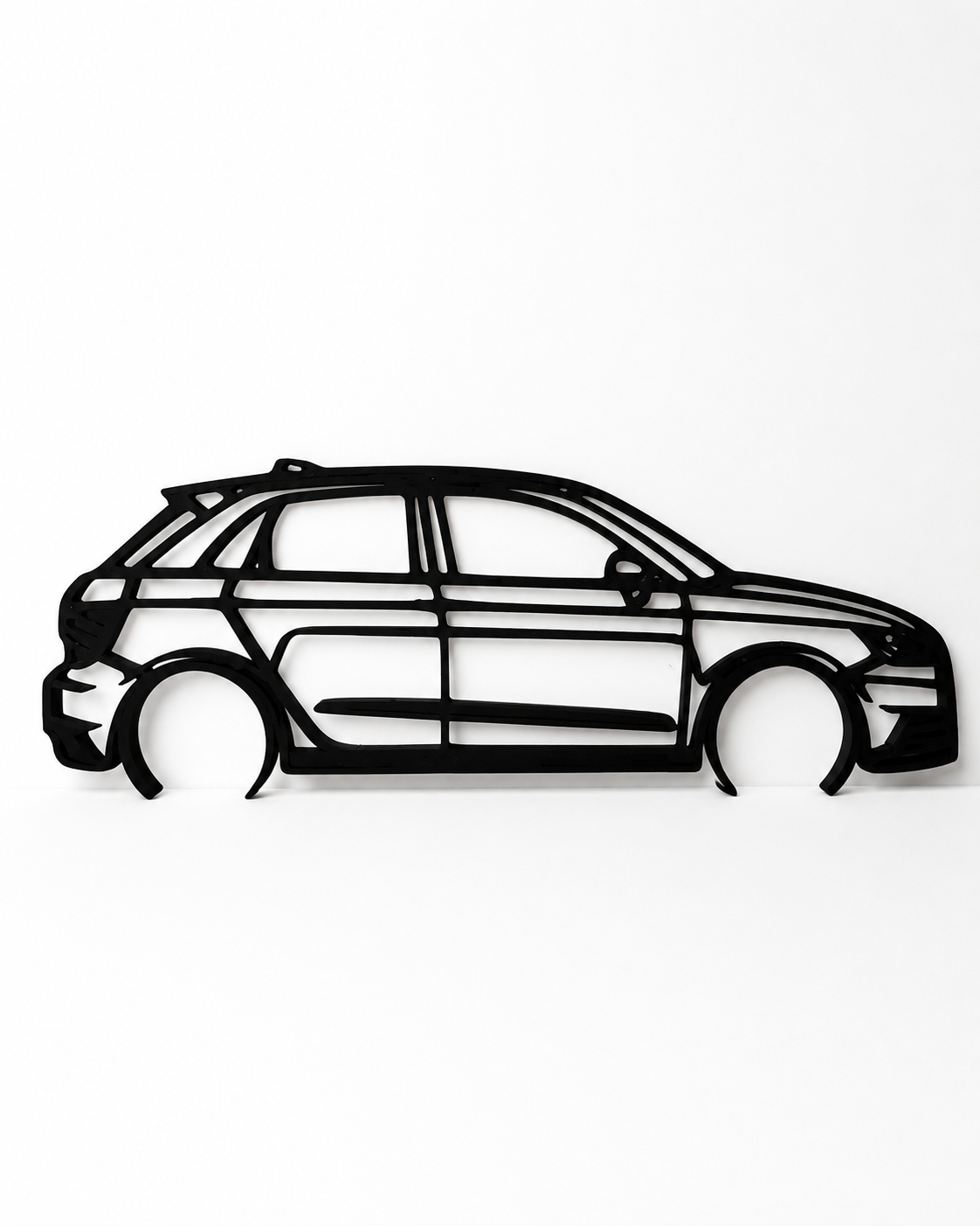 Audi A1 Sportback 2017 Silhouette 3D Printed Wall Art