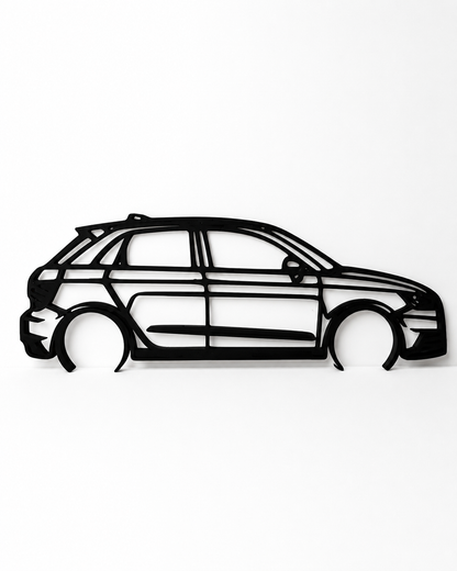 Audi A1 Sportback 2017 Silhouette 3D Printed Wall Art