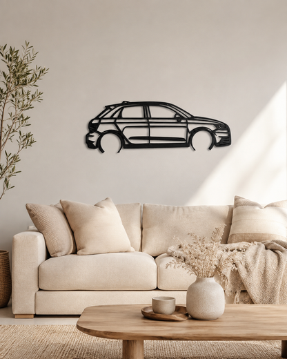 Audi A1 Sportback 2017 Silhouette 3D Printed Wall Art