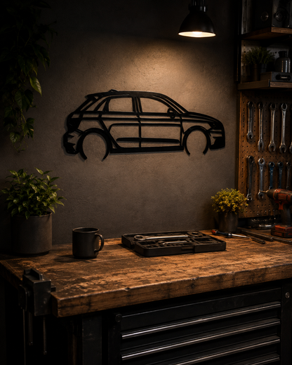 Audi A1 Sportback 2017 Silhouette 3D Printed Wall Art