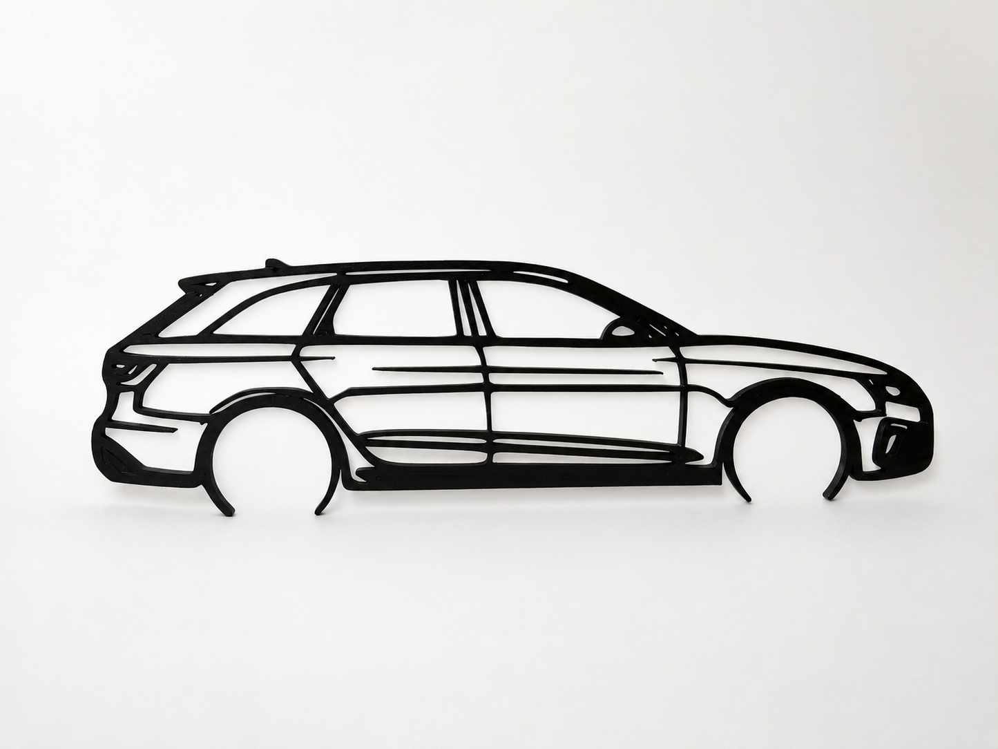 Audi RS4 Avant 2020 Silhouette 3D Printed Wall Art