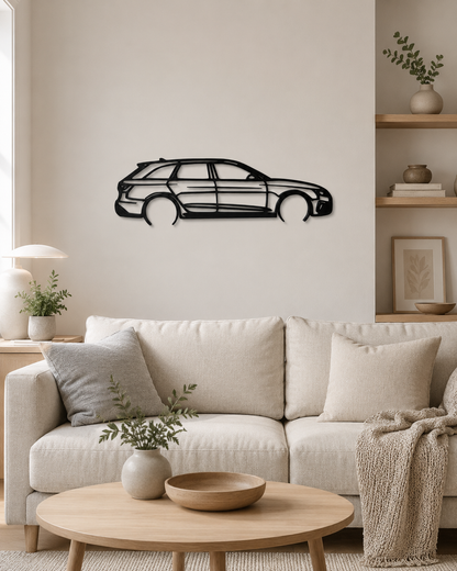 Audi RS4 Avant 2020 Silhouette 3D Printed Wall Art